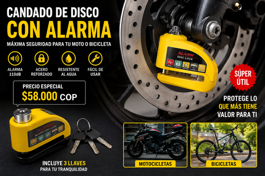 Candado Seguridad  Alarma Moto Bicicleta